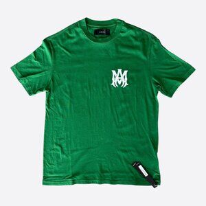 Amiri Green & White MA Core Logo T-Shirt